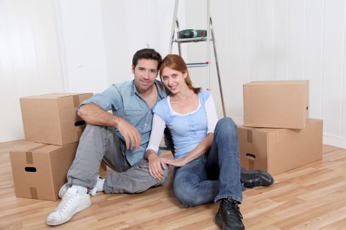 Organised storage boxes and furniture in a clean Crouchend facility